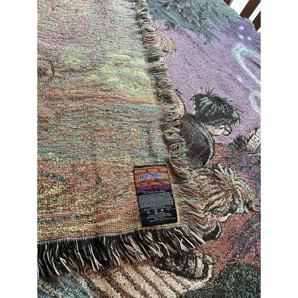 Harry Potter Journey To Hogwarts Pre-Movie Blanket Tapestry Afghan 2000 65x45